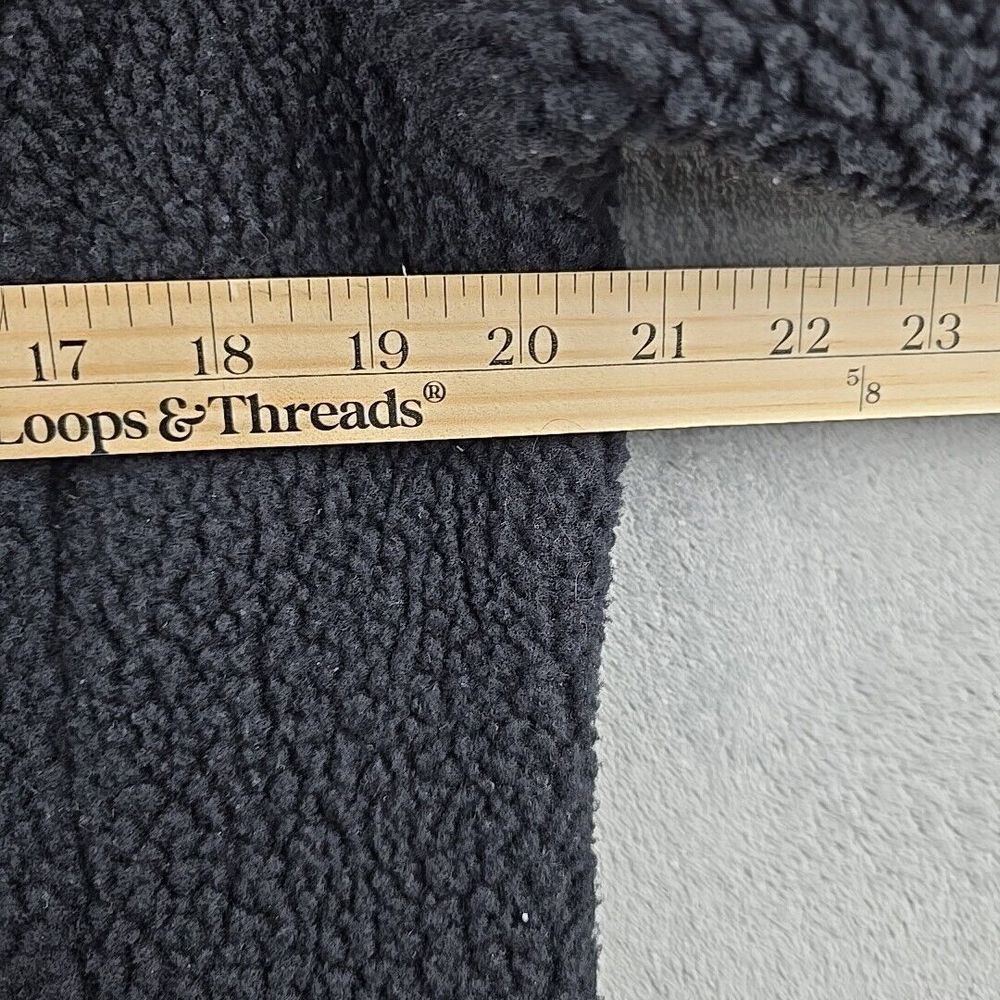 LL Bean Pullover Womens Medium Black Hi-Pile Fleece Kangaroo‎ Pocket Outdoors - Picture 10 of 10